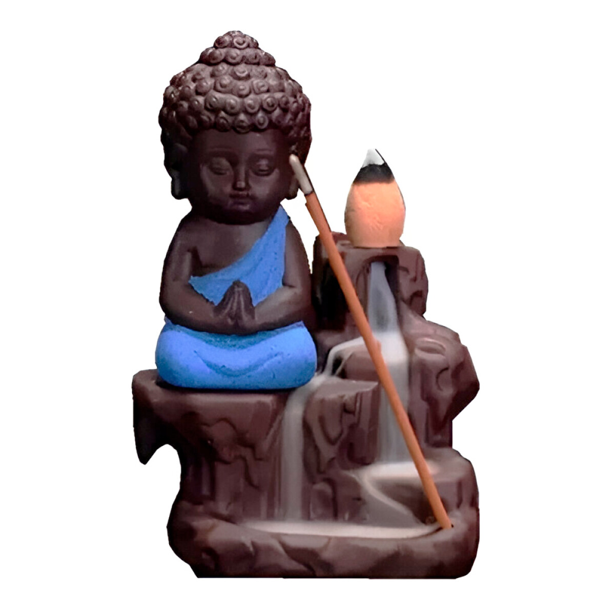 Fuente De Humo Buda - Sentado - Azul 