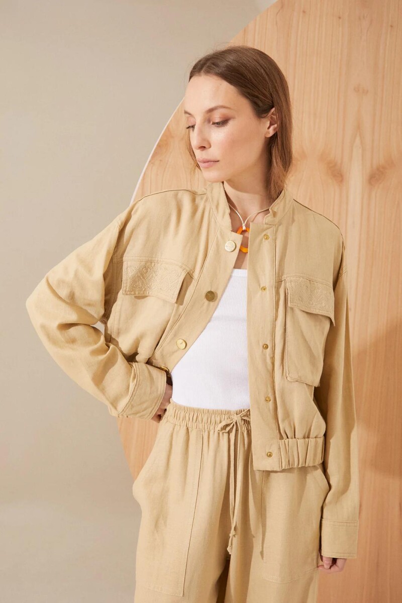 BOMBER TROPICAL - CAMEL 