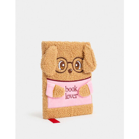 Cuaderno A5 Peludo Con Forma De Perrito Marron Medio