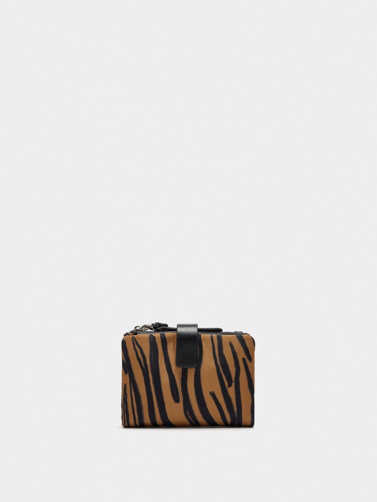 Cartera De Nylon Estampado Animal multicolor