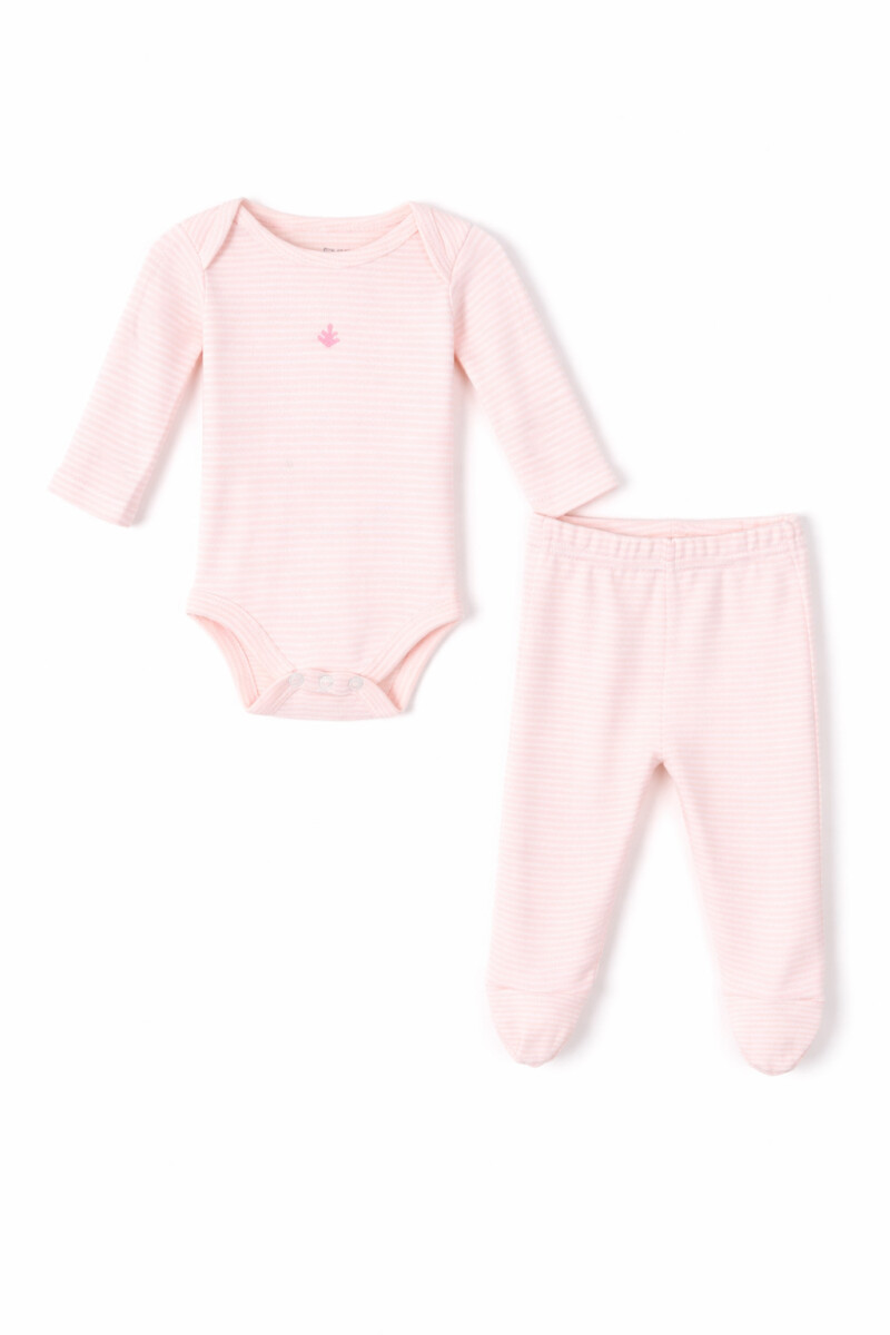 CONJUNTO BODY Y PELELE - ROSADO 