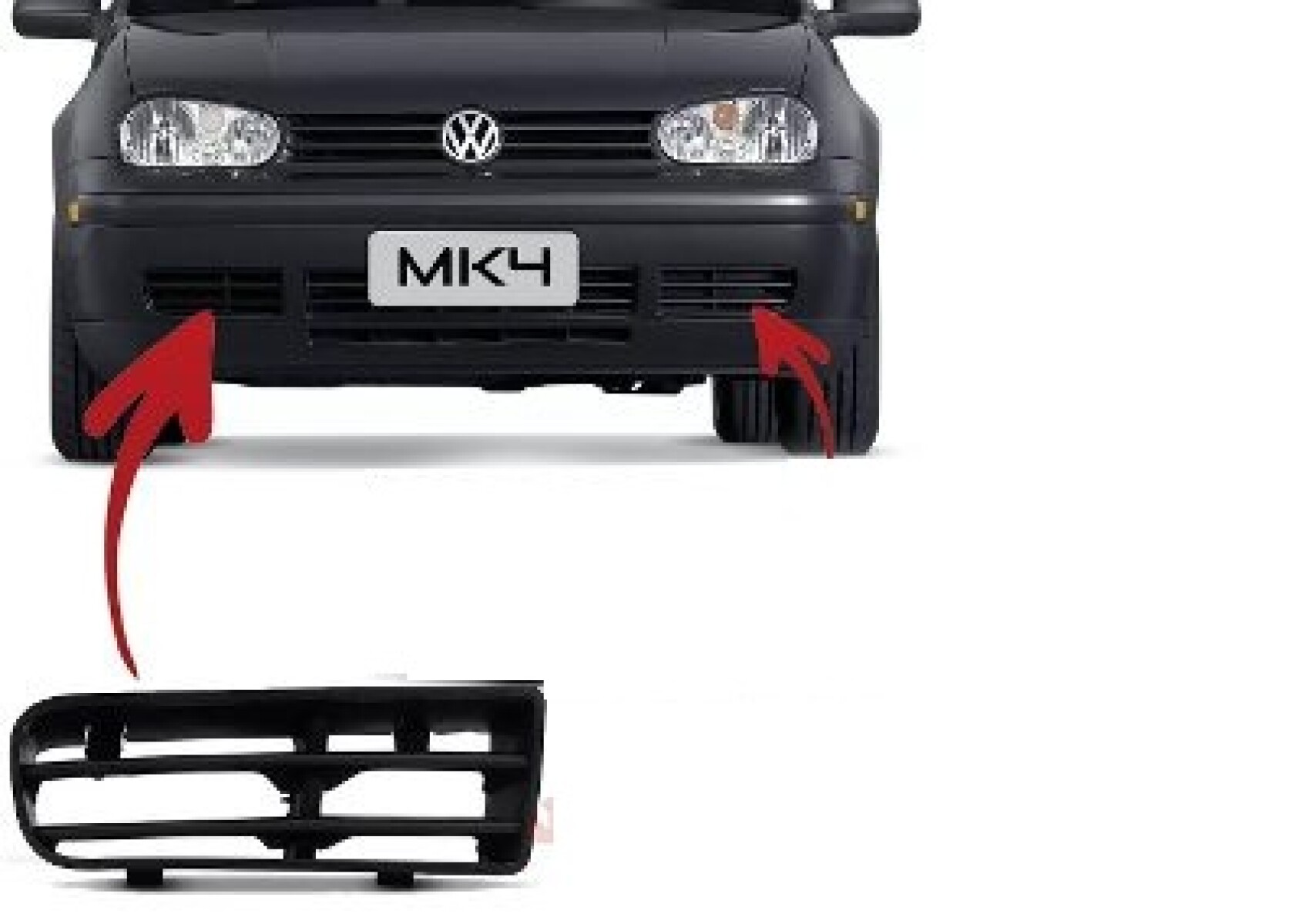 REJILLA DE PARAGOLPE DERECHA GOLF 4 00/04 
