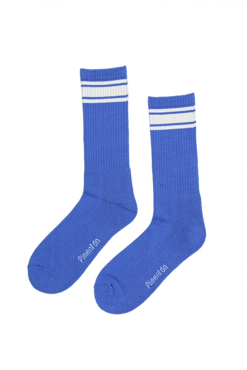 Media Larga Franjas - Azul 