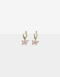 Aros Argollas Cubic zirconia Argollas Mariposa Cubic Dorado - Dorado