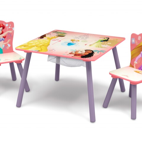 Juego de mesa y 2 sillas para niños Princesas Disney Juego de mesa y 2 sillas para niños Princesas Disney
