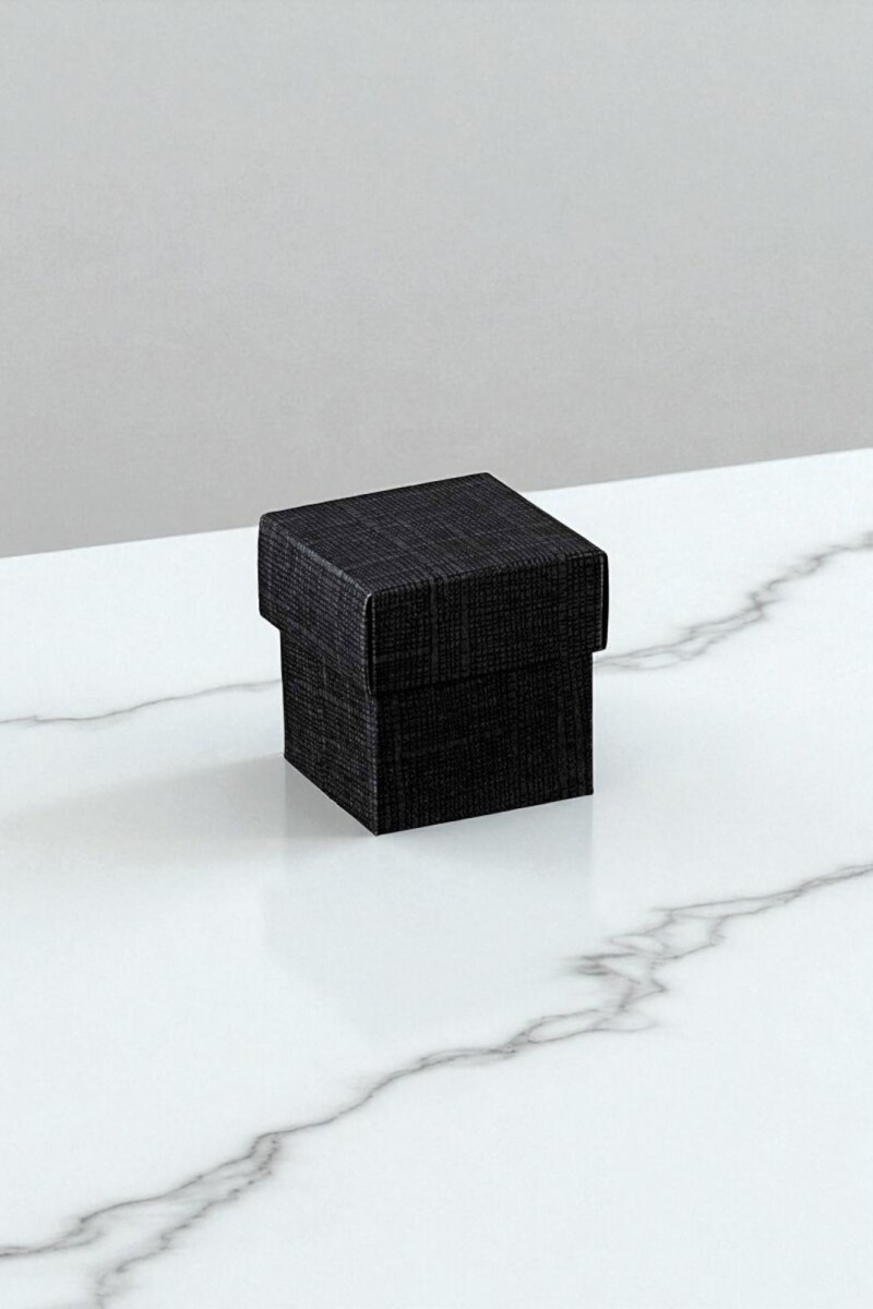 Caja+tapa 5x5x5 cm. - SETA NERO 
