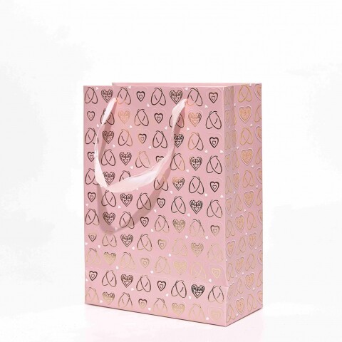 BOLSA DE REGALO CON ESTAMPADO DE CORAZÓN (ROSA/S) BOLSA DE REGALO CON ESTAMPADO DE CORAZÓN (ROSA/S)