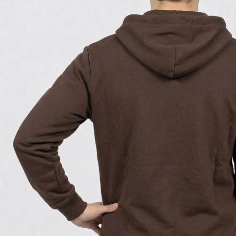 Campera Buzo Topper Hombre C/Cierre Y Capucha Clásico Marron