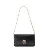 Blais Flap Shoulder Bag Black