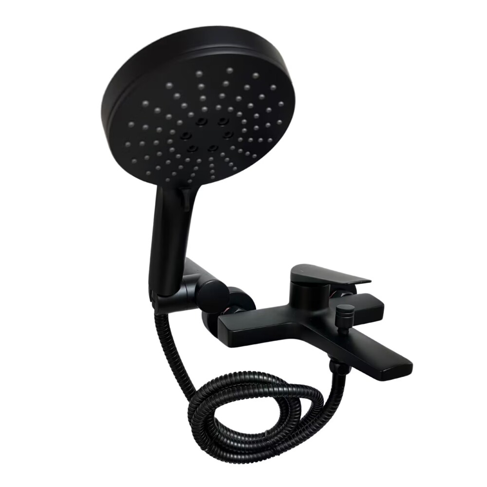 Grifería de ducha Monocomando exterior Chronos negro mate Grifería De Ducha Monocomando Exterior Chronos Negro Mate