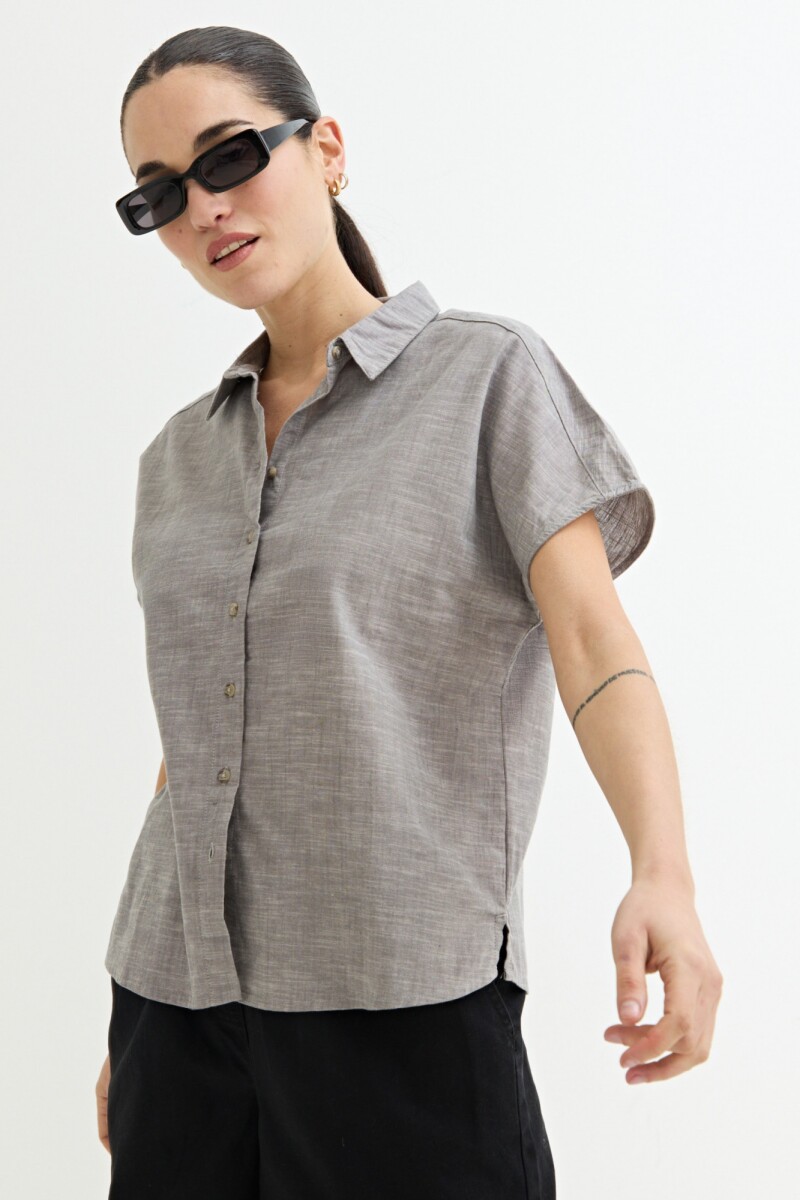 Camisa sin mangas lino - Gris 