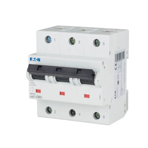 DISYUNTOR TERMOMAGNETICO mMCT 3X 80A CURVA C 20KA - EATON DISYUNTOR TERMOMAGNETICO mMCT 3X 80A CURVA C 20KA - EATON