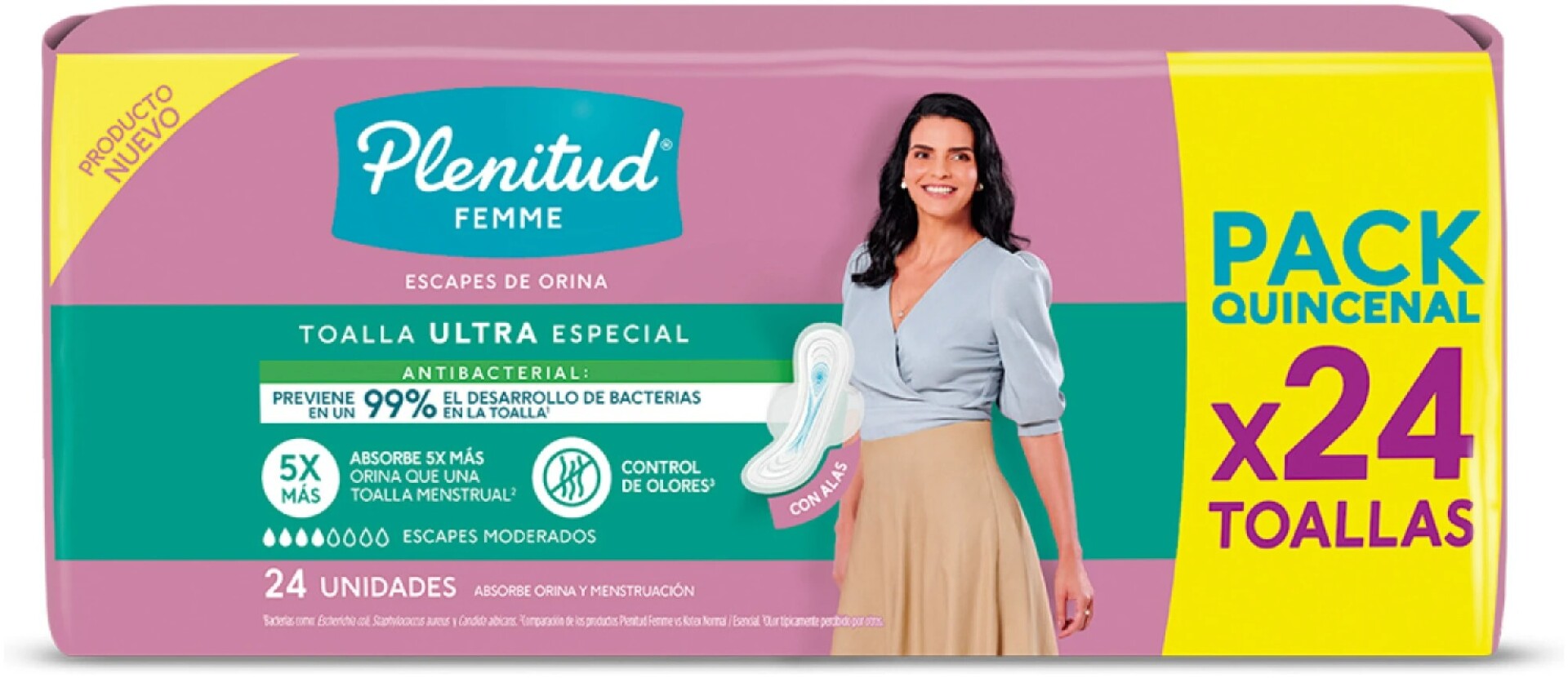 Toallas Femeninas Plenitud Femme Ultra 24 Unidades 