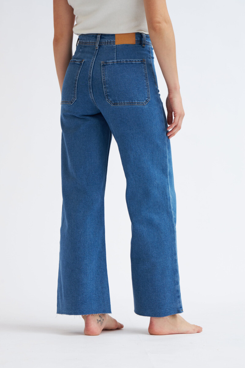 Pantalón de jean ancho Azul Medio