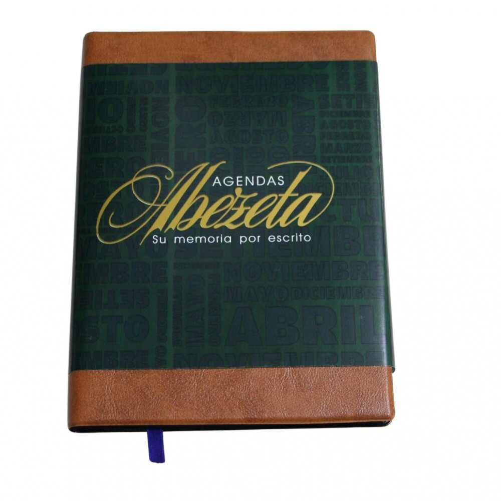 AGENDA ABEZETA 211 CLASICA MEDIUM TAPA FUNDA SEMANA A LA VISTA COLOR MARRON