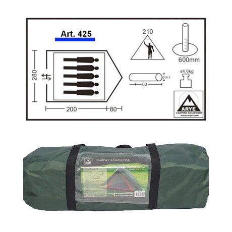 Carpa Canadiense Arye Con Sobretecho 5/6 Personas Premium Carpa Canadiense Arye Con Sobretecho 5/6 Personas Premium