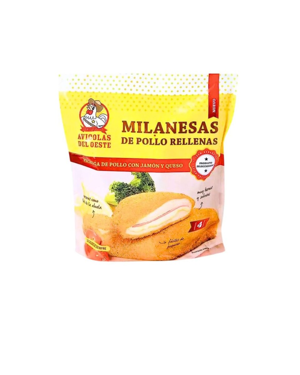 MILANESA DE POLLO RELLENA CON JAMON Y QUESO 