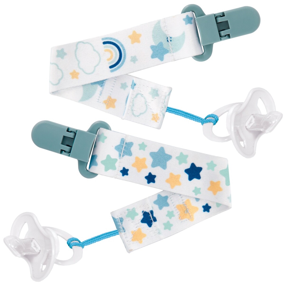 Set x2 clip para chupete BUBA - estrella celeste 