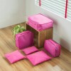 Set 6 bolsas organizadoras equipaje de viaje para valija rosa