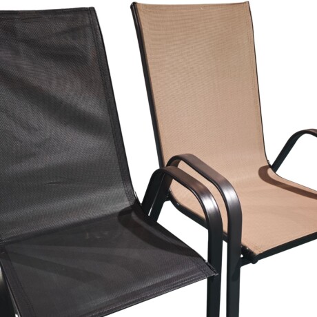 Silla Arye Paysandu beige de aluminio ligero Negro