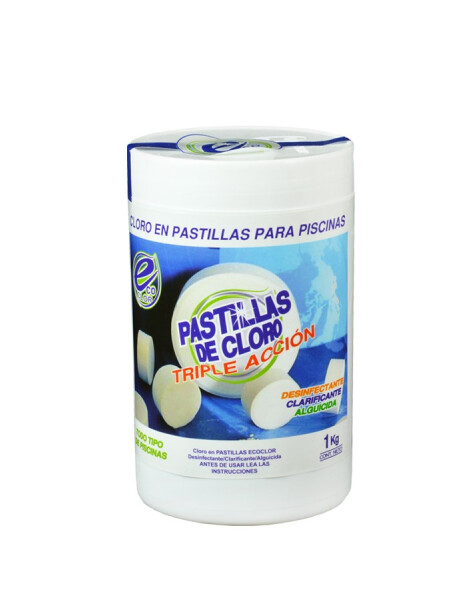 PASTILLAS DE CLORO TRIPLE ACCIÓN, 1KG PASTILLAS DE CLORO TRIPLE ACCIÓN, 1KG