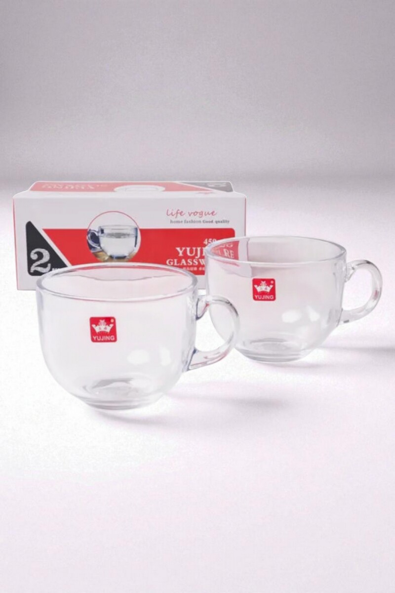 Taza de vidrio 450 ml - transparente 