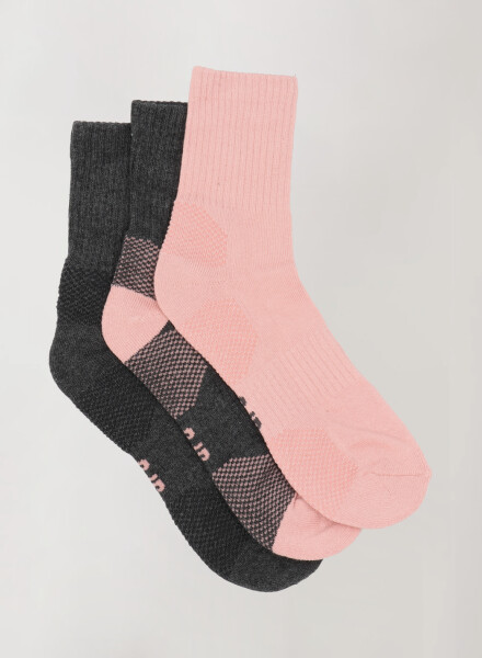 Pack x3 half terry crew dama mor Estampado 2