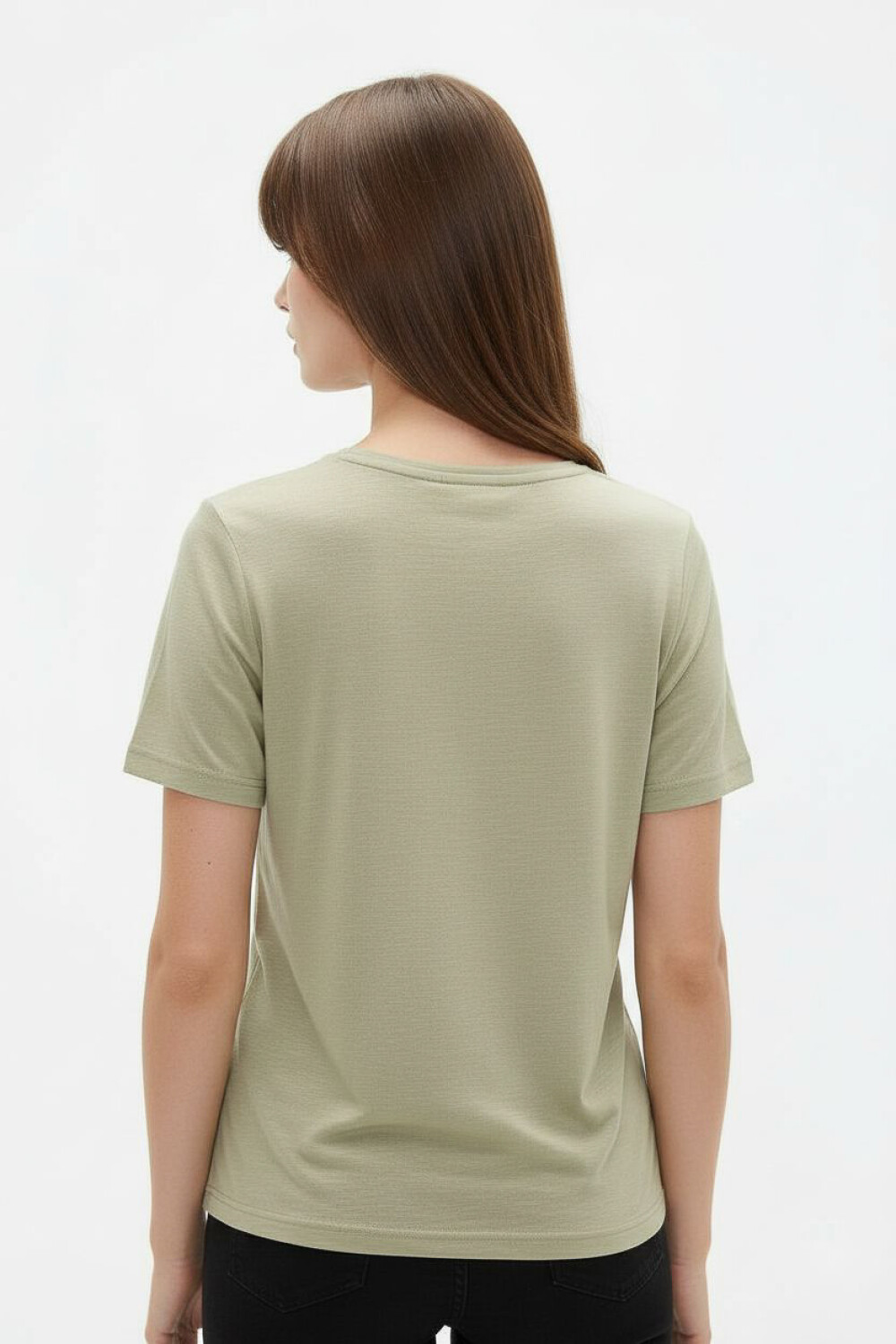 Remera Lomilla Verde Grisaceo