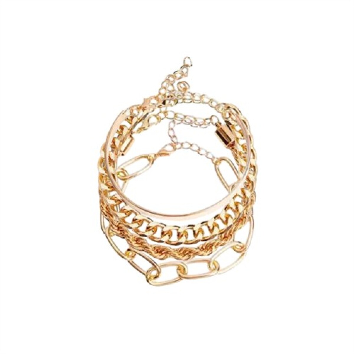 Pulsera set x4 doradas 