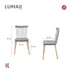 Silla Lizzy Lumax de comedor resistente Gris