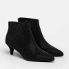 Bota Caña Baja Bright En Sintético Negro