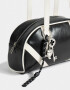 Bowling Tendencia Cartera Bowling Con Charms - Negro