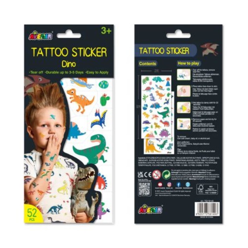Tattoo stickers lavables Dinos Tattoo Stickers Lavables Dinos
