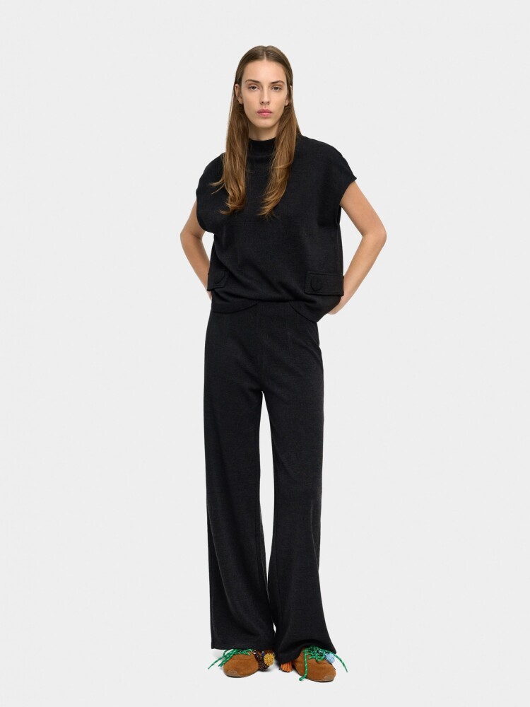 Pantalón De Cintura Elástica negro