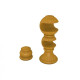 Barrote cortina doble de metal 2,5 m + 3 Soportes MARRON CLARO