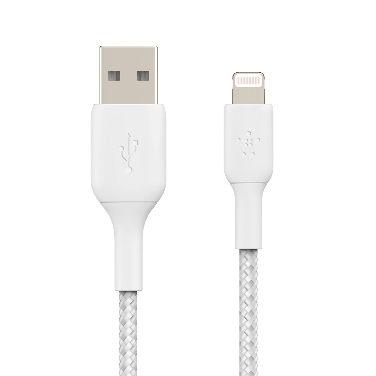 CABLE REFORZADO BELKIN BOOST CHARGE LIGHTNING A USB-A 1 METRO - Blanco 