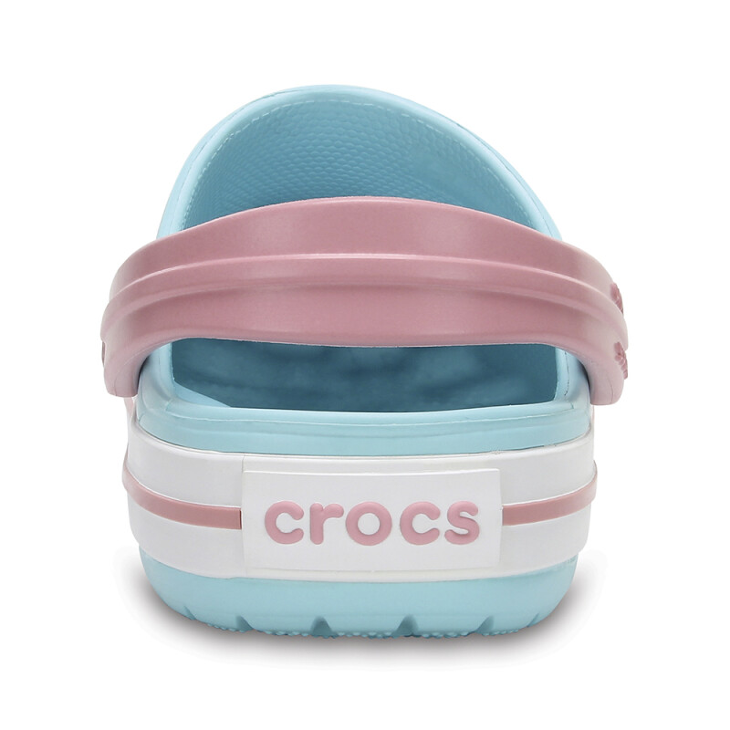 Crocs Band de Niño K Zueco C/tira Atras Celeste-blanco