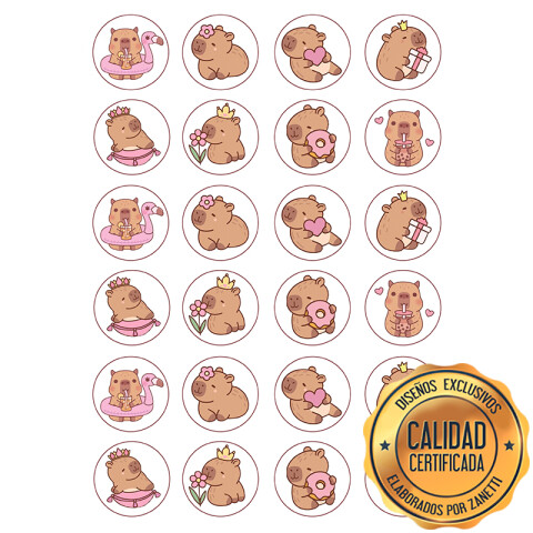 Lámina Capibara x24