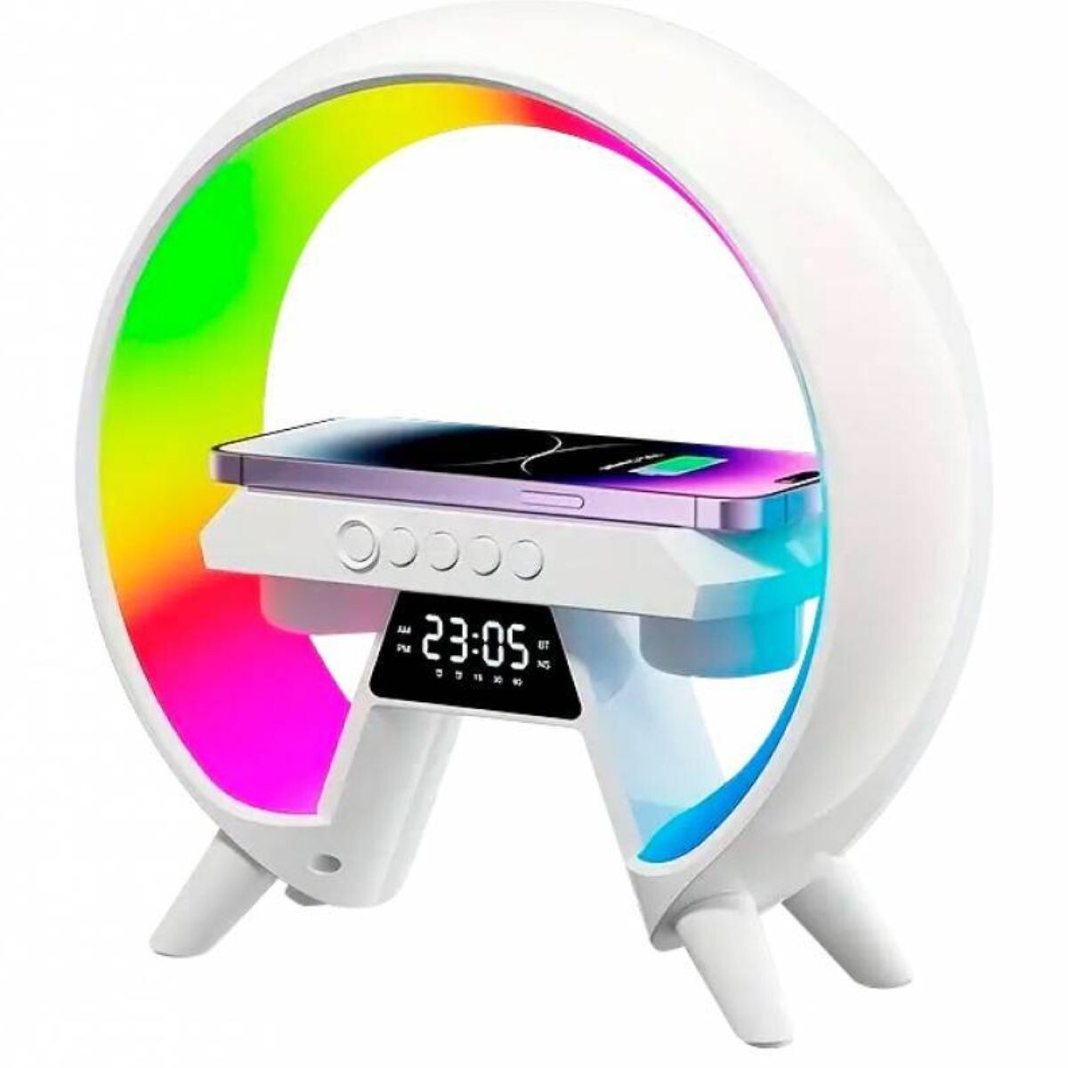 Parlante con cargador inalámbrico 