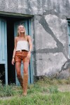 Leather Shorts Camel