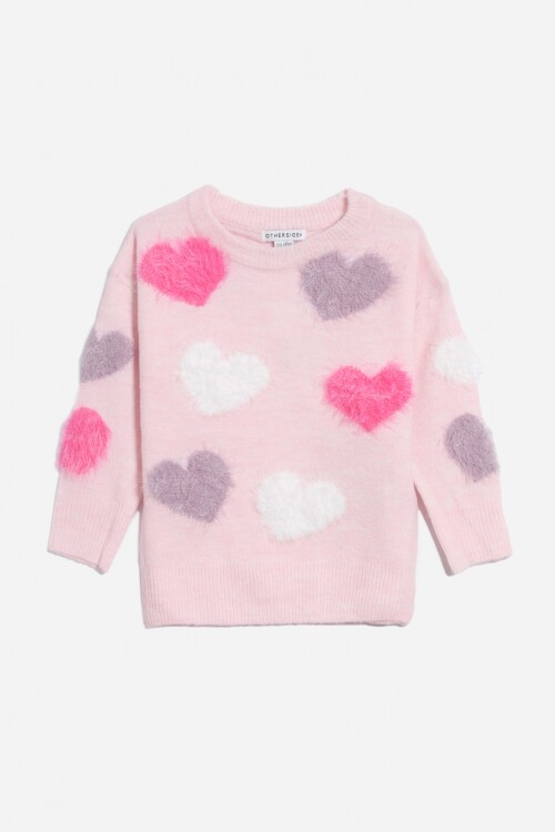 Sweater corazones ROSA