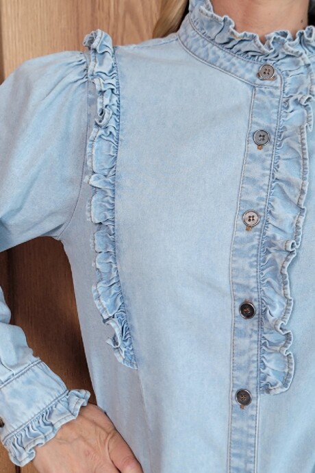 Camisa Uma Denim Celeste