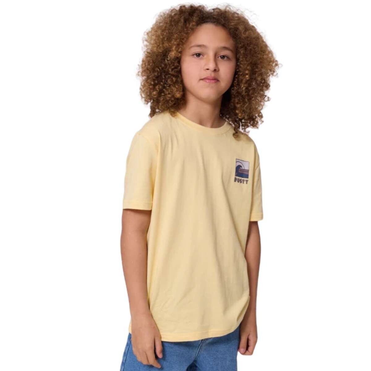 Remera Rusty Vertuna Niño - Amarillo 