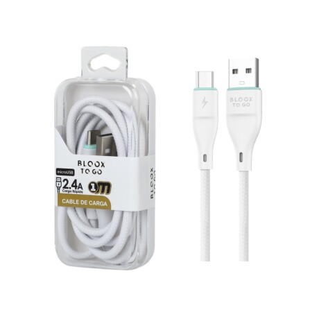 Cable De Datos Bloox Acc014652 To Go Usb A A Micro Usb 100Cm BLANCO