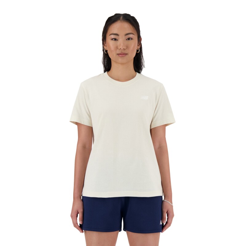 Remera New Balance de Dama - JERSEY SMALL LOGO - WT41509LIN BEIGE
