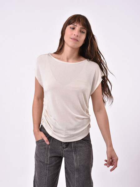 REMERA BALU BEIGE CLARO