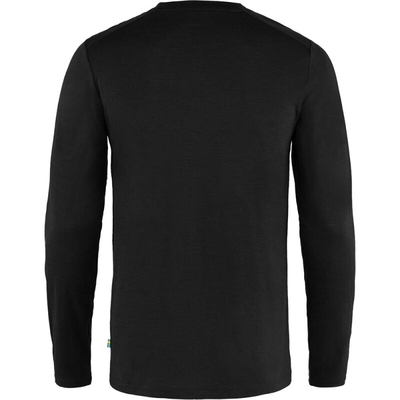 Polo Fjallraven Abisko Wool LS M Hombre Black