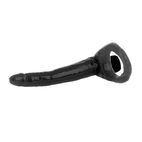 Anillo Hot Finger Largo Con Vibrador Negro
