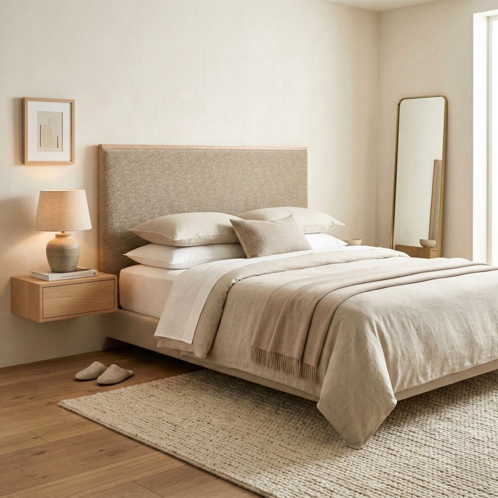 Respaldo 2 plazas tapizado Bouclé Uma - Moderna Hanover