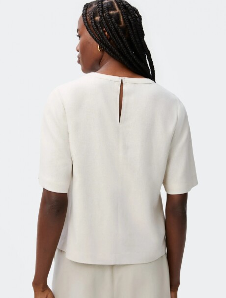 BLUSA MANGA CORTA BEIGE